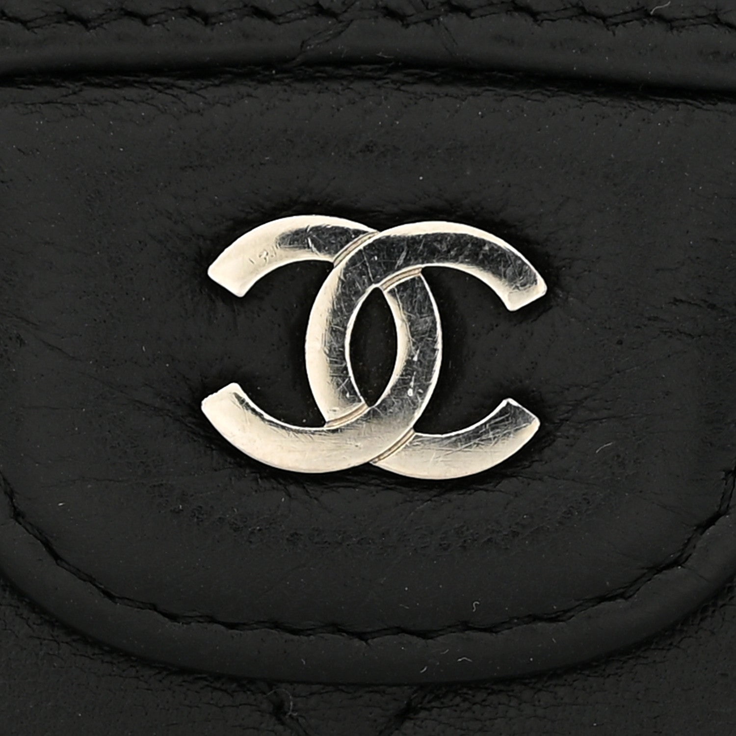 Chanel Lambskin Quilted Large Gusset Flap Wallet Black 10 of 10