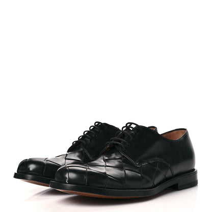 Bottega Veneta Calfskin Intrecciato Varenne Mens Derby Shoes 40 Black 3 of 7