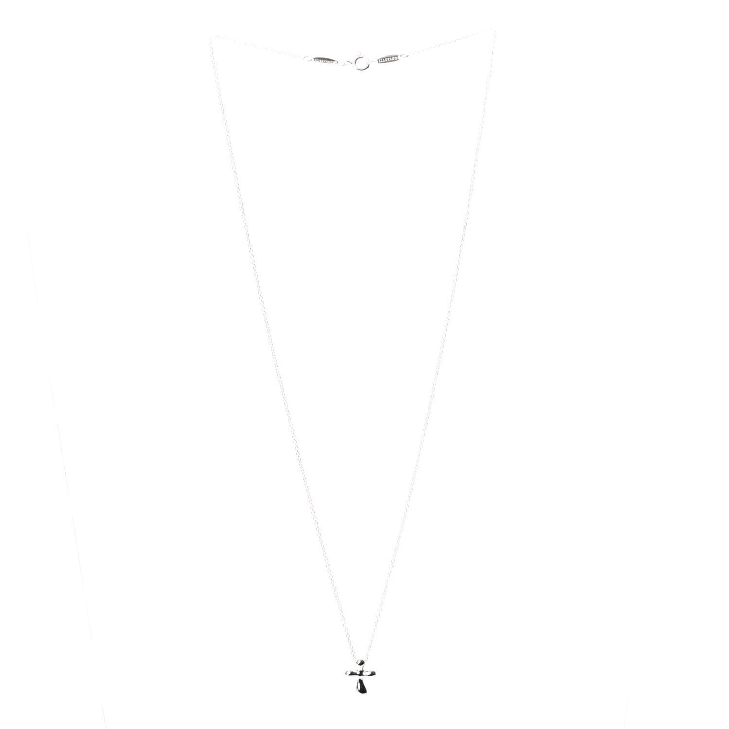 Sterling Silver 12mm Elsa Peretti Cross Pendant Necklace