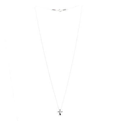 Tiffany Sterling Silver 12mm Elsa Peretti Cross Pendant Necklace 2 of 5