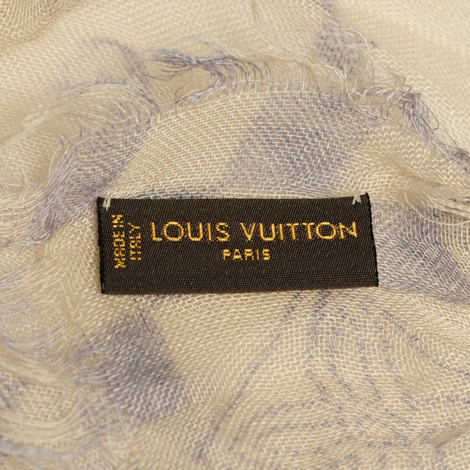 Louis Vuitton Cashmere Silk Damier Azur Stole 5 of 6