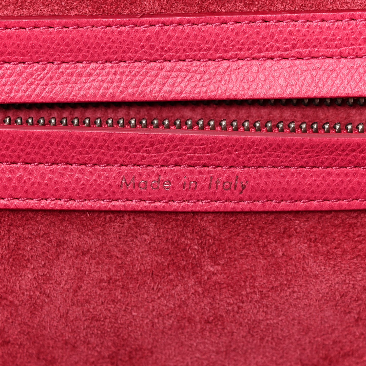 Grained Calfskin Medium Phantom Luggage Fuchsia