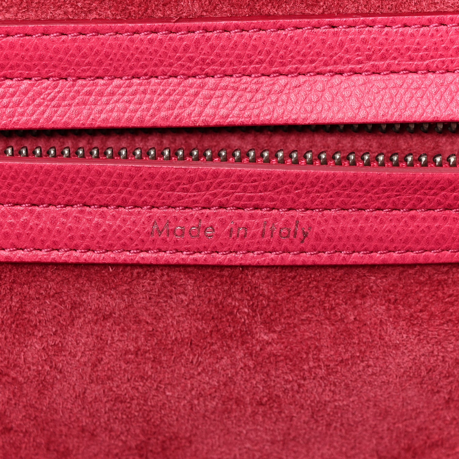 Celine Grained Calfskin Medium Phantom Luggage Fuchsia 7 of 14