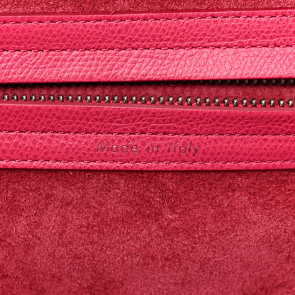 Celine Grained Calfskin Medium Phantom Luggage Fuchsia 7 of 14