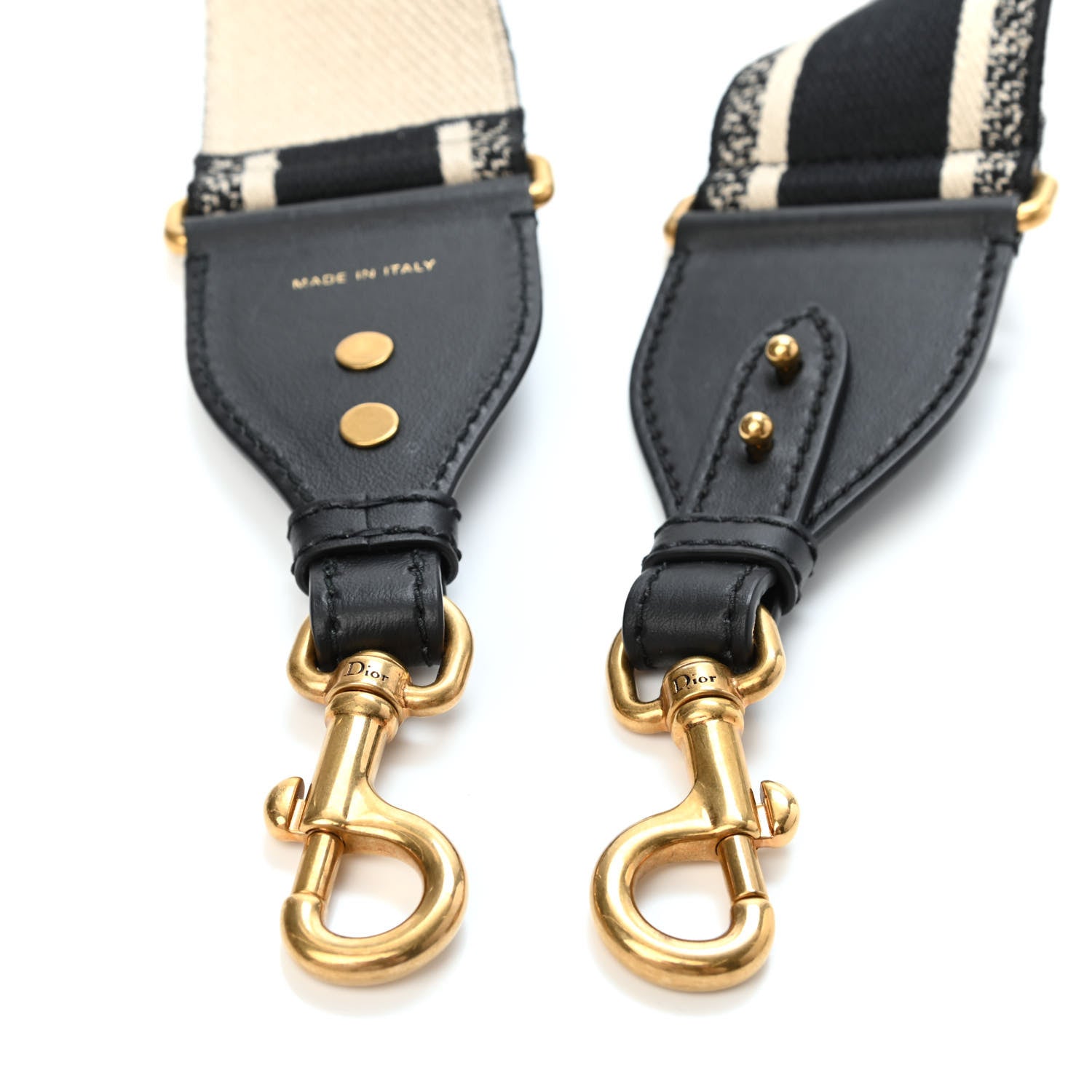 Christian Dior Canvas Embroidered Shoulder Strap Black 4 of 4