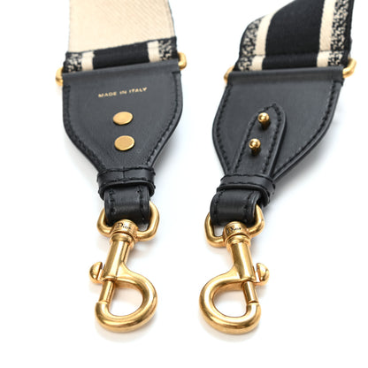 Christian Dior Canvas Embroidered Shoulder Strap Black 4 of 4