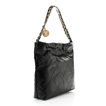 Chanel Shiny Calfskin Quilted Small Chanel 22 Black 4 of 11