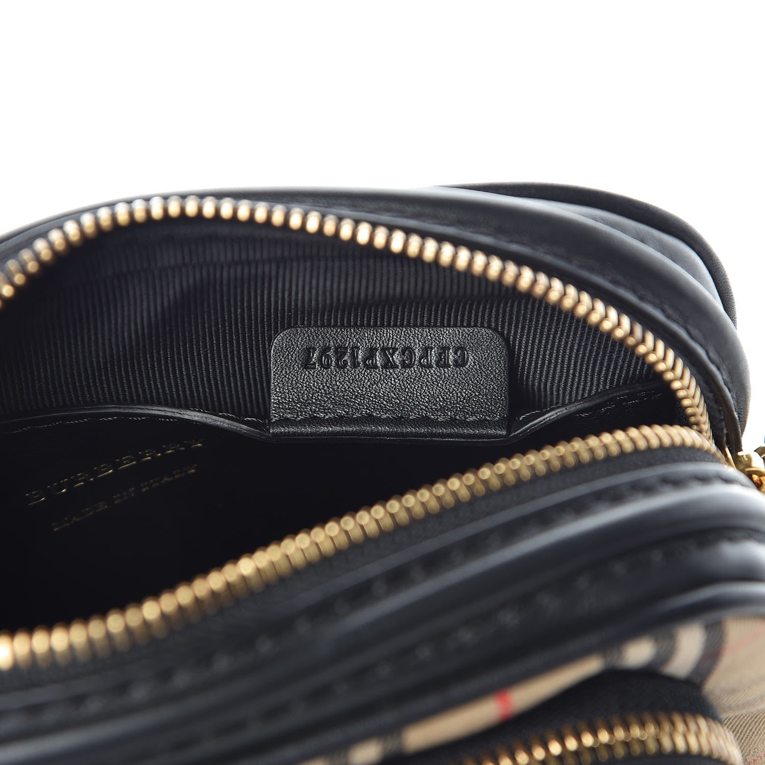 Burberry 1983 Knight Check Smooth Calfskin Link Camera Bag Black 7 of 7