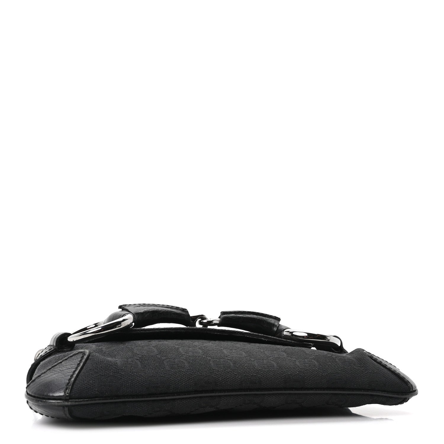Gucci Monogram Horsebit Chain Clutch Black 4 of 10
