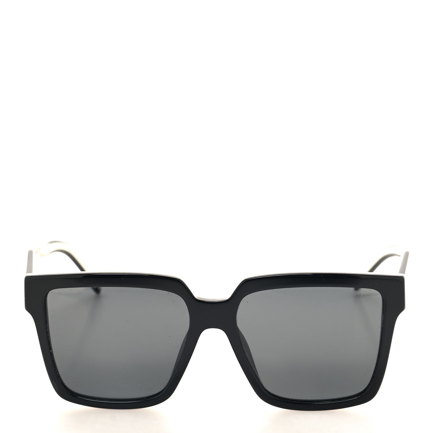 Prada Acetate Square Sunglasses SPR 24Z Black White 2 of 7