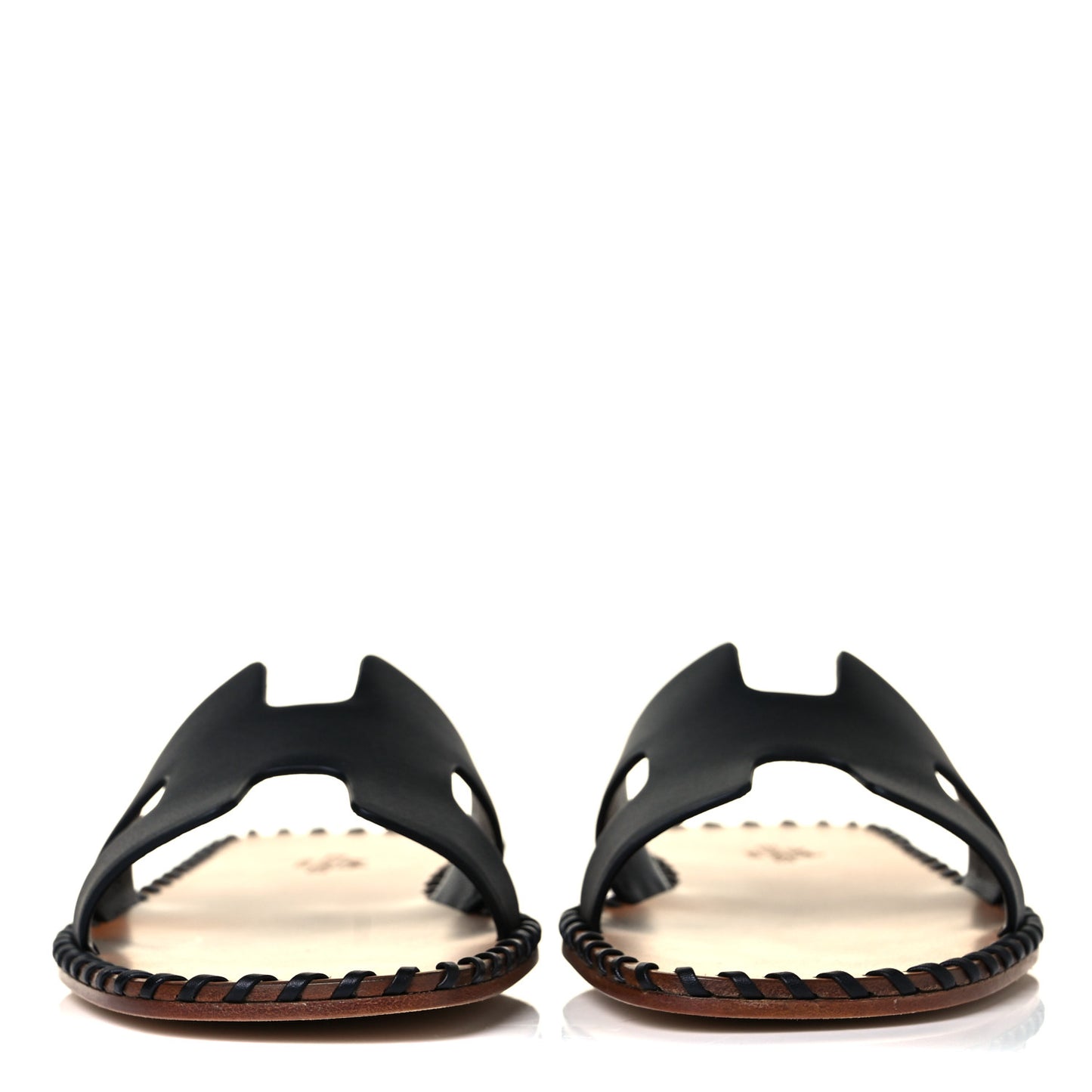 Box Calfskin Braided Oran Sandals 36.5 Black