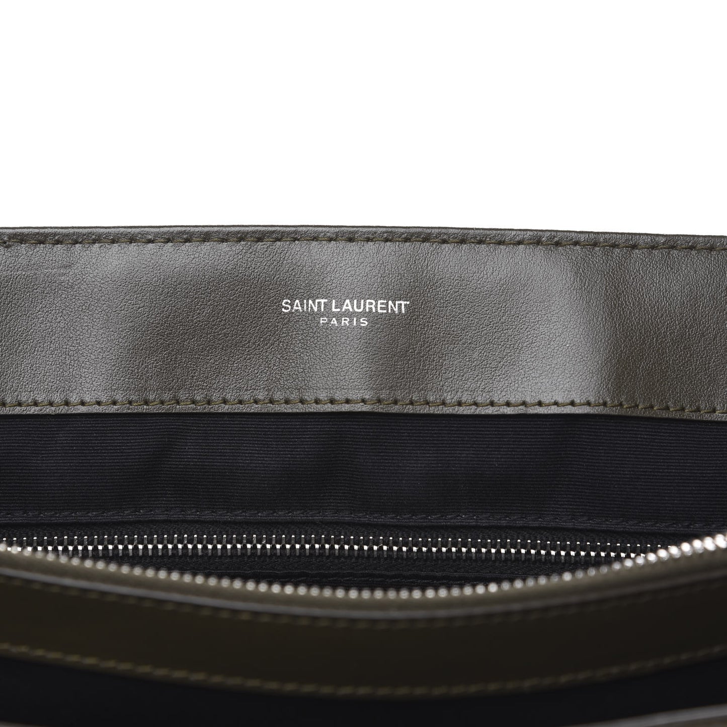 Calfskin Y Quilted Monogram Large Loulou Chain Satchel Kaki Fonce