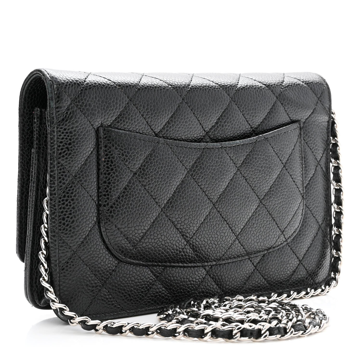 Chanel Caviar Quilted Wallet On Chain WOC Black 2 of 13