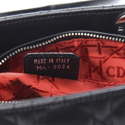 Christian Dior Lambskin Cannage Medium Lady Dior Black 6 of 9