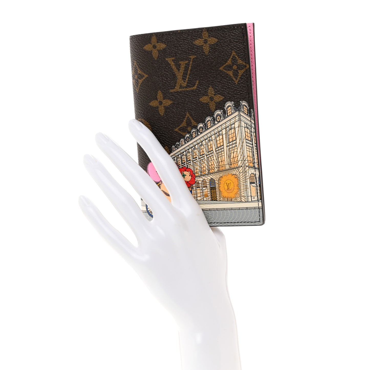 Monogram 2022 Christmas Animation Paris Passport Cover Pink