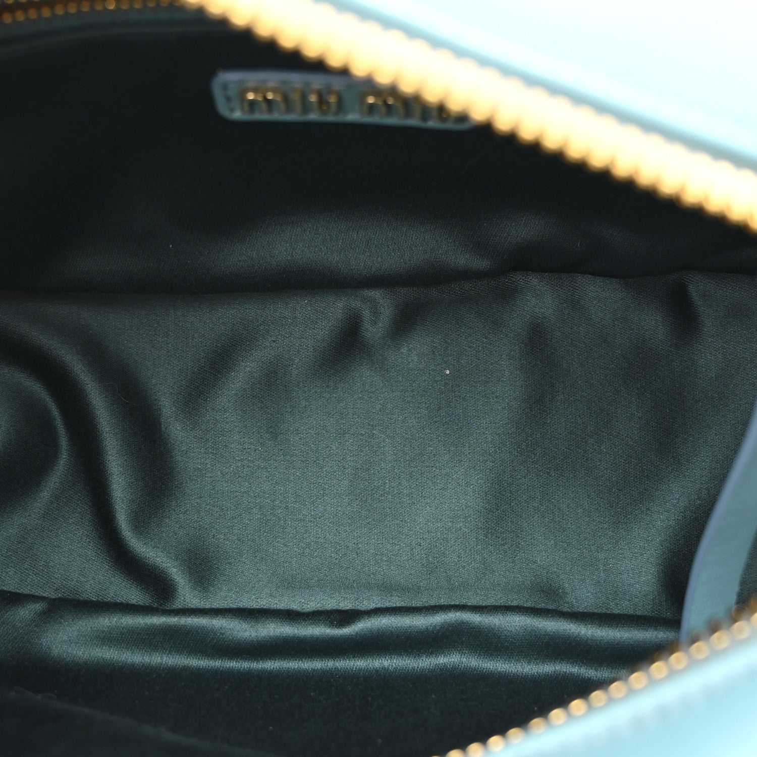 Miu Miu Calfskin Regular Arcadie Top Handle Bag Aqua 5 of 9