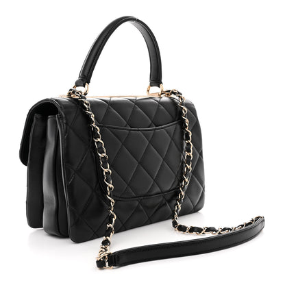Chanel Lambskin Quilted Small Trendy CC Dual Handle Flap Bag Black 3 of 13