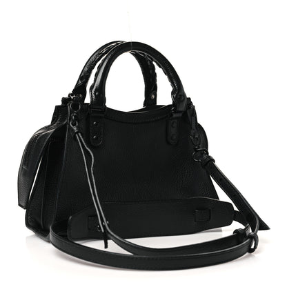 Balenciaga Grained Calfskin Neo Classic Black Hardware Mini City Black 3 of 11
