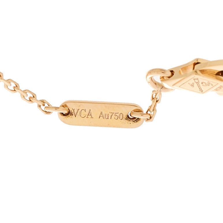 18K Rose Gold Carnelian Sweet Alhambra Bracelet