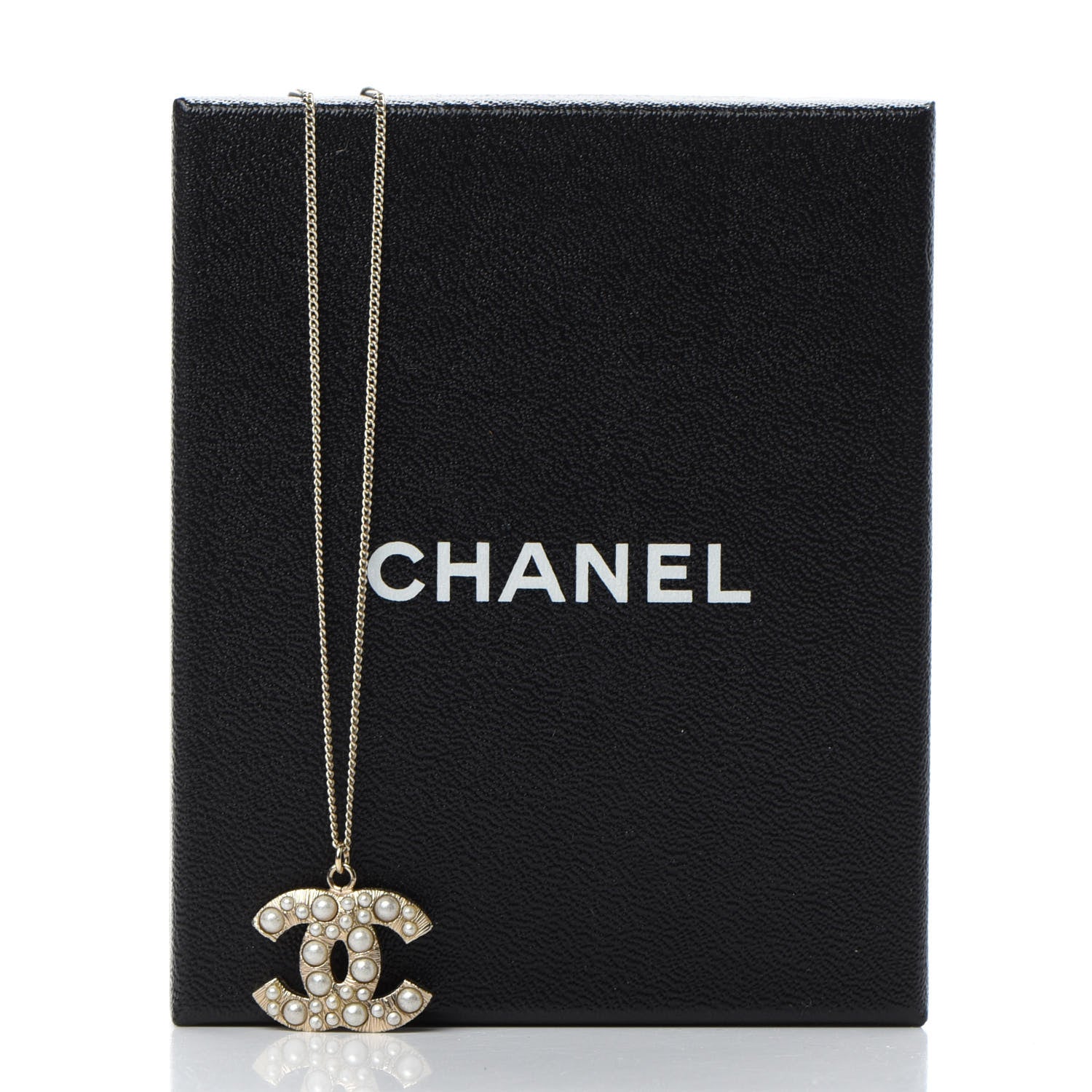 Chanel Pearl CC Pendant Necklace Gold 6 of 6
