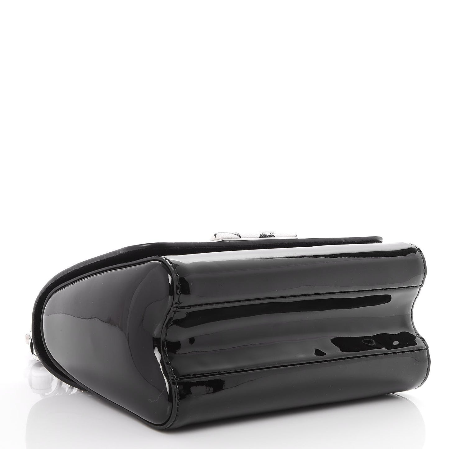 Patent Monogram Twist Shoulder Bag PM Black