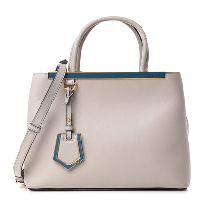 Fendi Vitello Dolce Century Petite 2Jours Tote Grigio Polvere Ciclamino 1 of 9