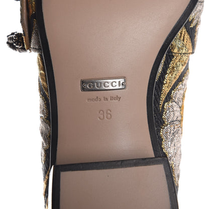 Gucci Brocade Floral Jacquard Dionysus Loafers 36 Black 6 of 8