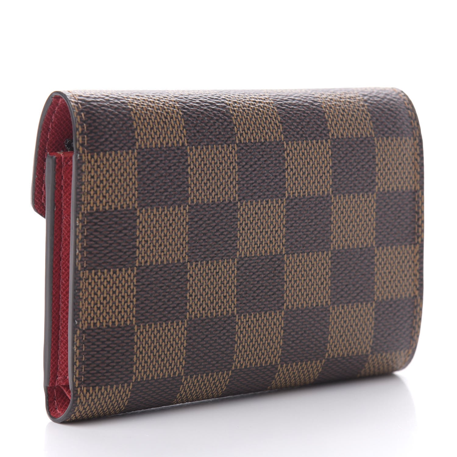 Louis Vuitton Damier Ebene Victorine Wallet Red 3 of 9
