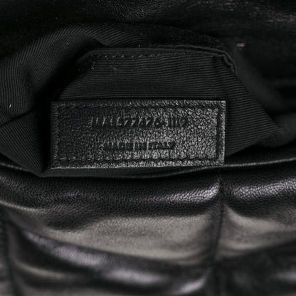 Saint Laurent Lambskin Quilted Small Loulou Puffer Monogram Chain Satchel Black 7 of 10