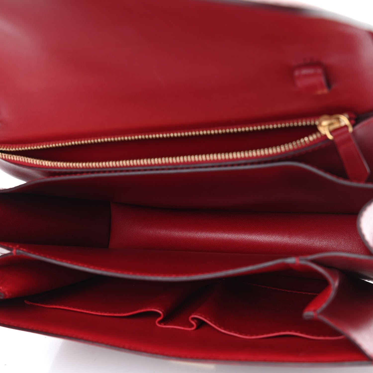 Celine Box Calfskin Medium Classic Box Flap Bag Red 5 of 10