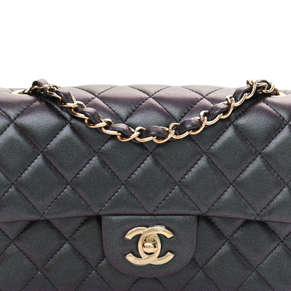 Chanel Iridescent Lambskin Quilted Mini Rectangular Flap Black 8 of 11