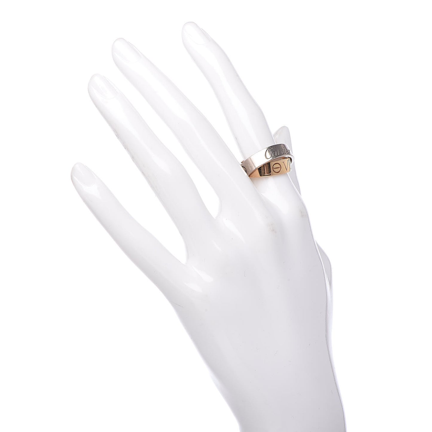 18K Pink White Gold 5.5mm Astro LOVE Ring 56 7.5