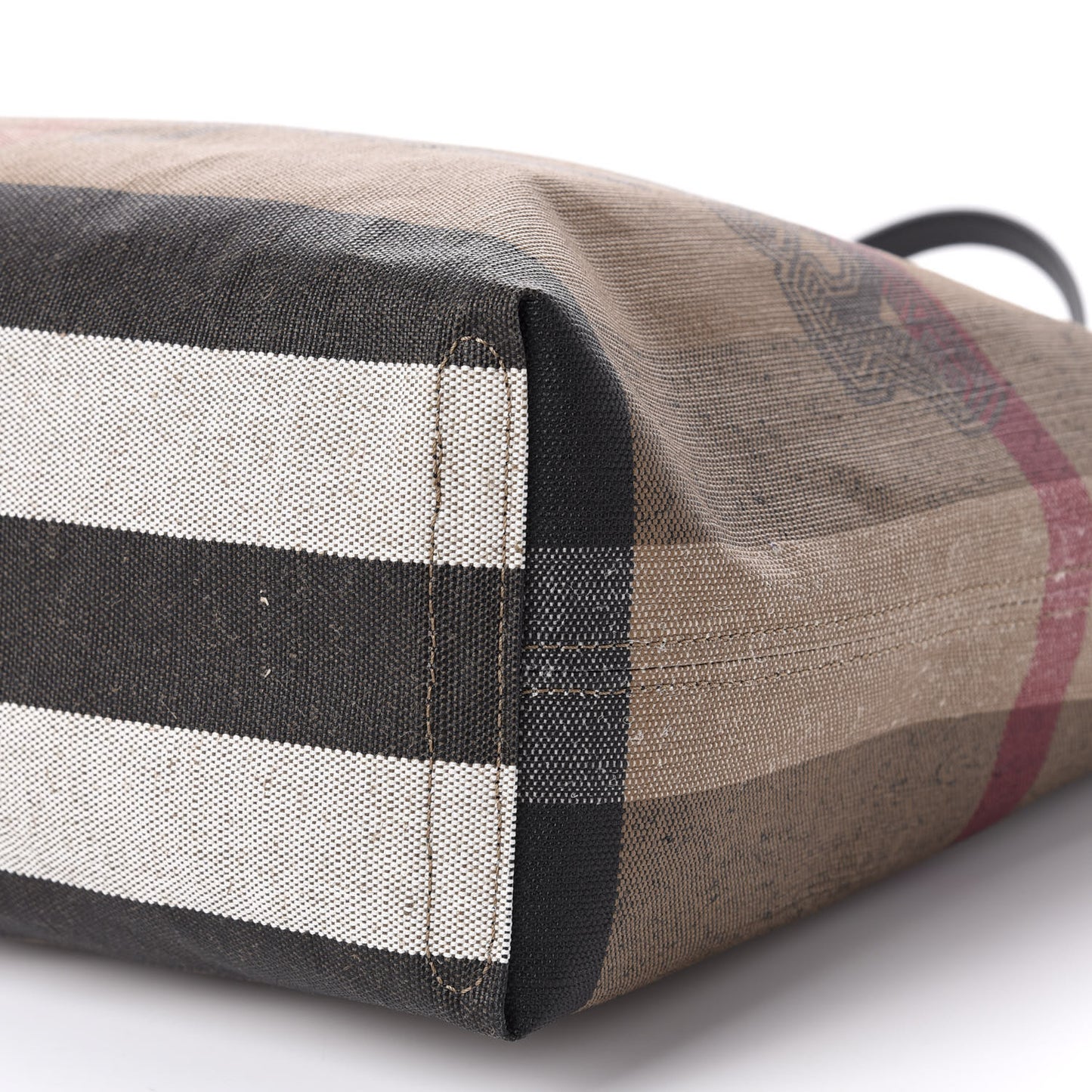 Coated Canvas Mega Check Medium Doodle Tote Black