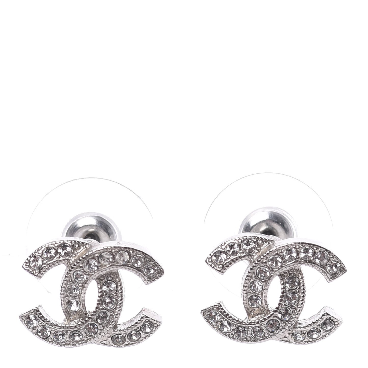Crystal Mini Timeless CC Earrings Silver