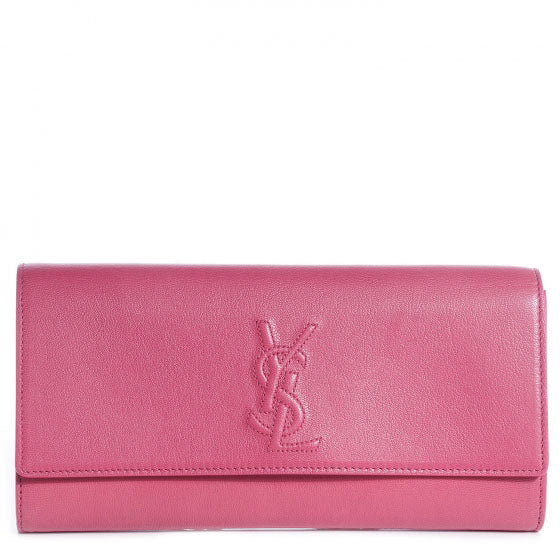 Goatskin Small Belle de Jour Clutch Fuchsia