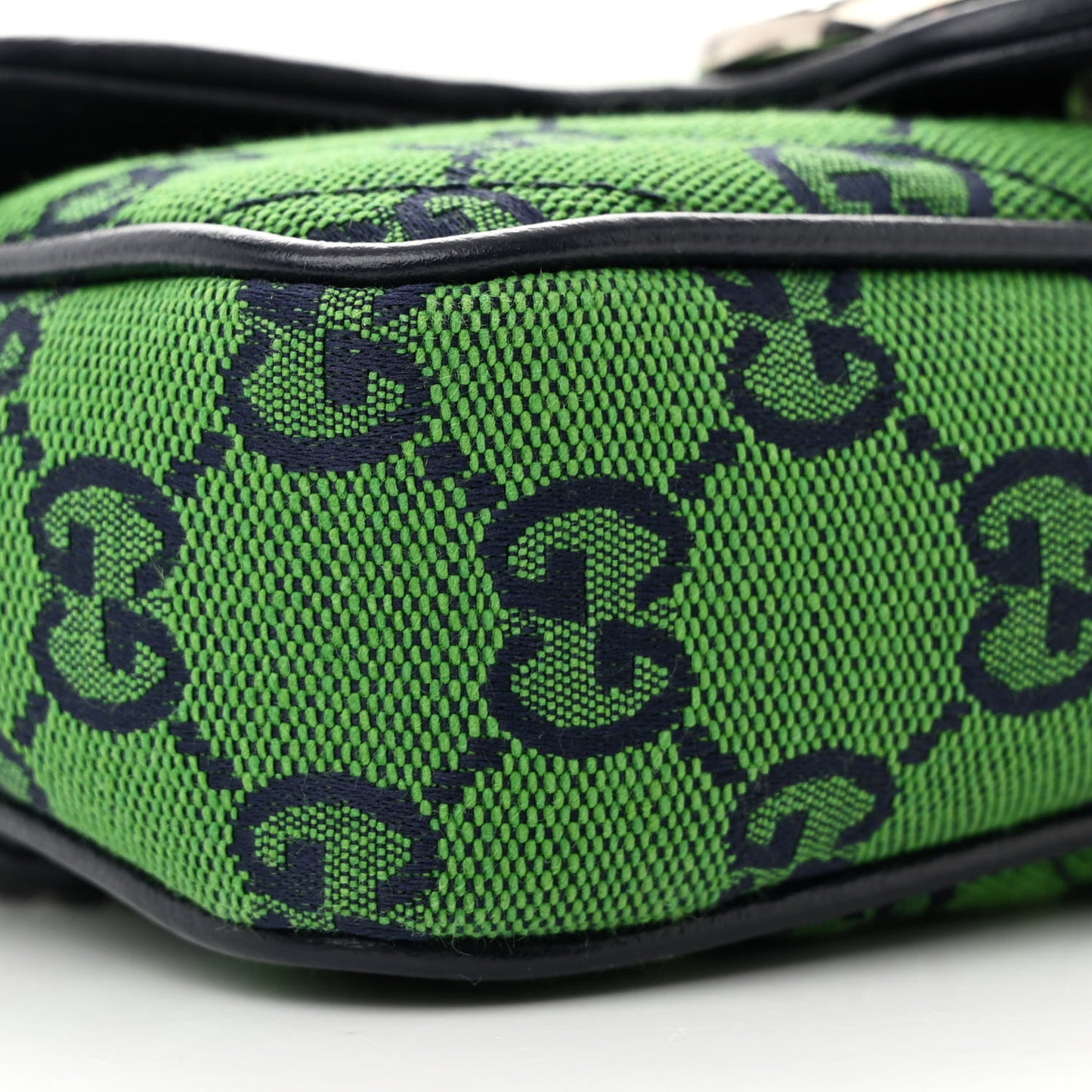 Monogram Multicolor Matelasse Diagonal Super Mini GG Marmont Shoulder Bag Green Blue