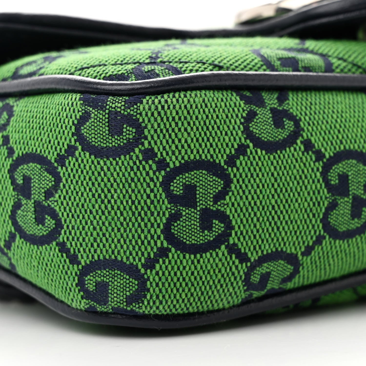 Gucci Monogram Multicolor Matelasse Diagonal Super Mini GG Marmont Shoulder Bag Green Blue 9 of 11