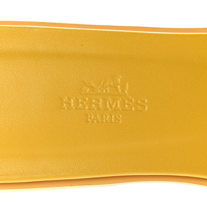 Hermes Epsom Oran Sandals 37 Jaune Sable 7 of 8