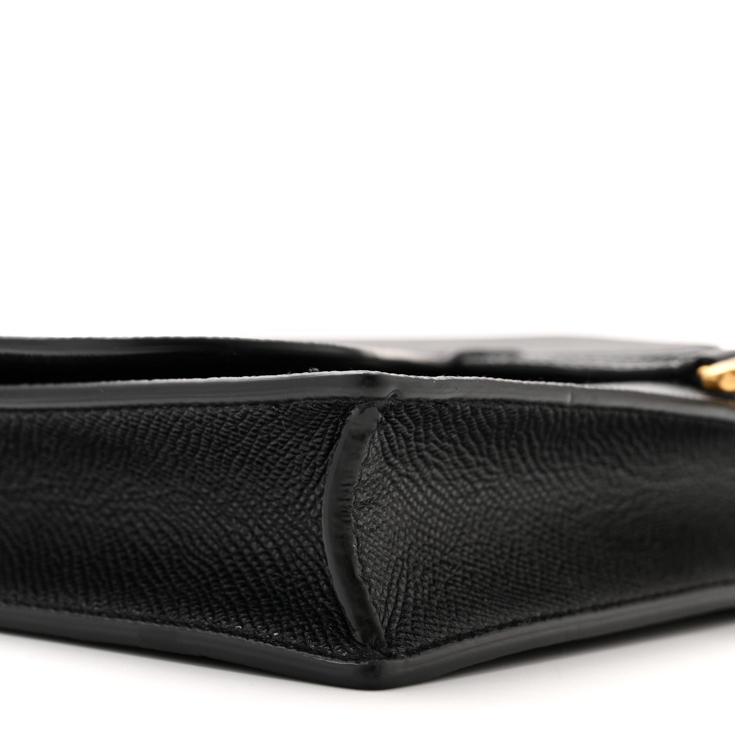 Christian Dior Grained Calfskin Saddle Chain Pouch Black 7 of 9