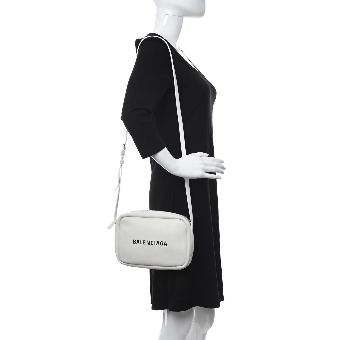 Calfskin Logo S Everyday Camera Bag White