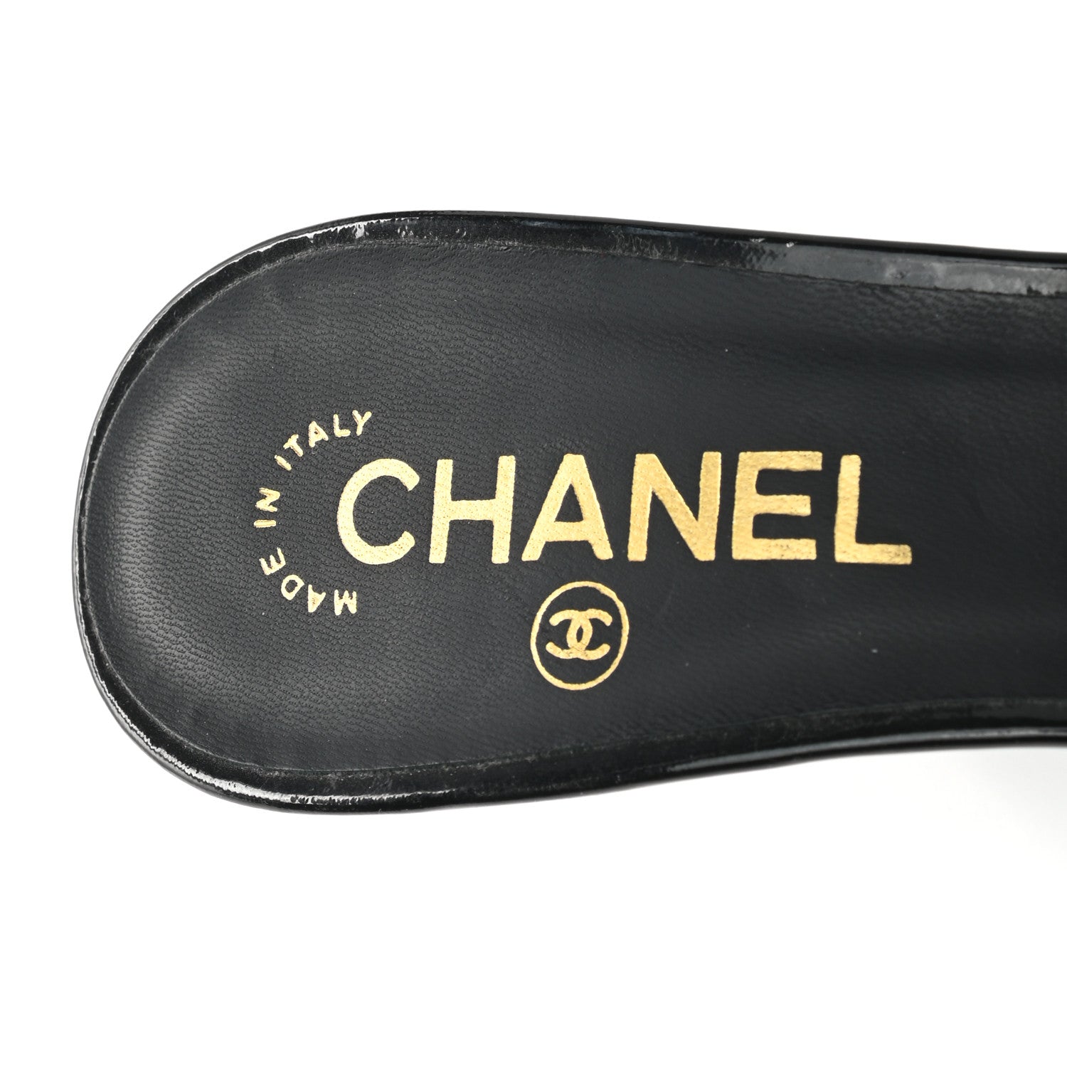 Chanel Patent Leather Camellia Mules 39 Black Ivory 7 of 7