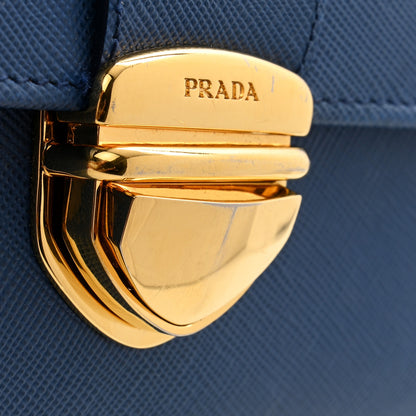 Prada Saffiano Tuc Continental Flap Wallet Azzurro 11 of 15