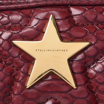 Stella McCartney Snakeskin Effect Small Star Patch Shoulder Bag Burgundy 8 of 10