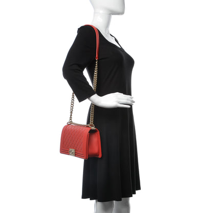 Chanel Calfskin Quilted Medium Boy Flap Red 2 of 13