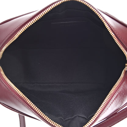 Saint Laurent Calfskin Matelasse Monogram Lou Camera Bag Dark Legion Red 5 of 10