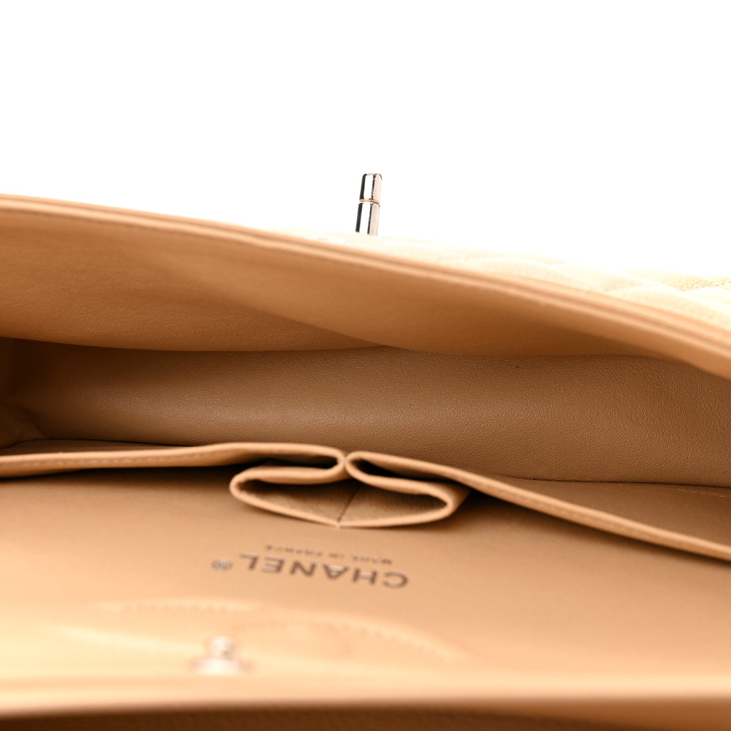 Chanel Caviar Quilted Medium Double Flap Beige 4 of 8