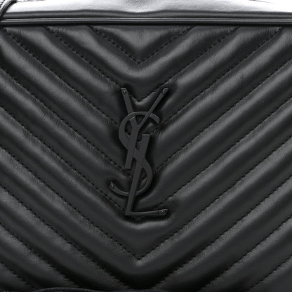 Saint Laurent Calfskin Matelasse Monogram Monochrome Lou Camera Bag Black 8 of 11