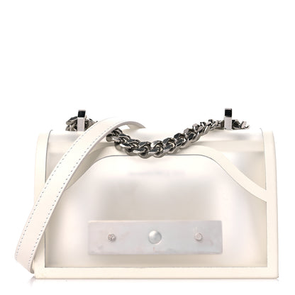 Alexander McQueen Calfskin Polyurethane Mini Jeweled Knuckle Satchel Clear White 1 of 18
