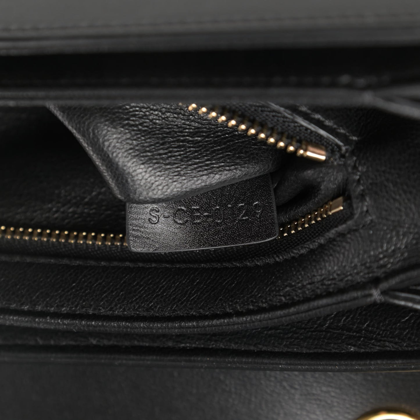 Shiny Calfskin Medium C Bag Black