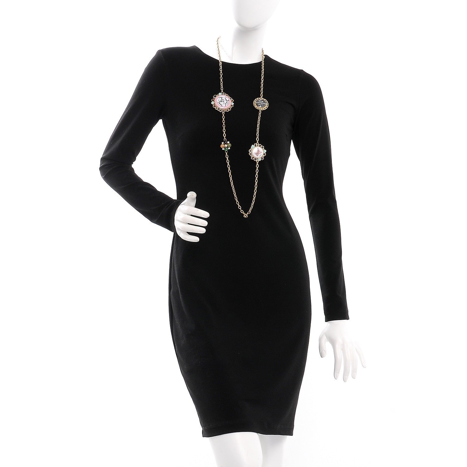 Chanel Gripoix Poured Glass Rue Cambon Necklace Gold 2 of 9